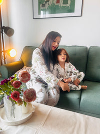 White Jungle daughter/son twinning sets