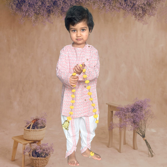 Ethnic Pink Kurta dhoti