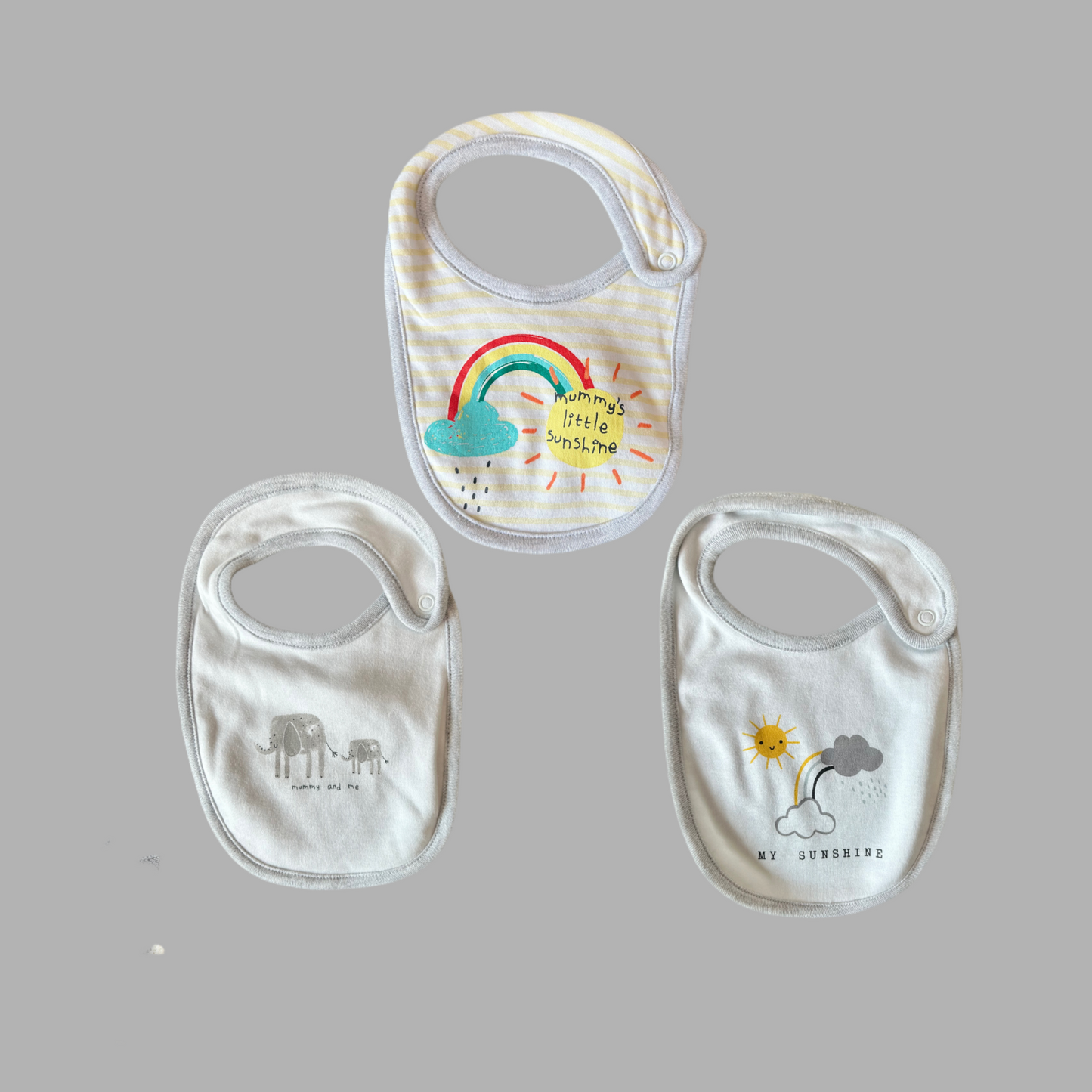 Kids Rainbow Dribble Bibs pack of 3