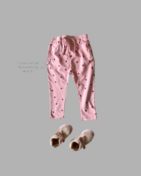 Girls French Terry Sweat Pink Pant