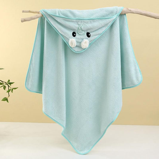 Bunny sky blue Hooded Baby Microfiber Bath Towel