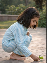 Turquoise stripes Pajama set