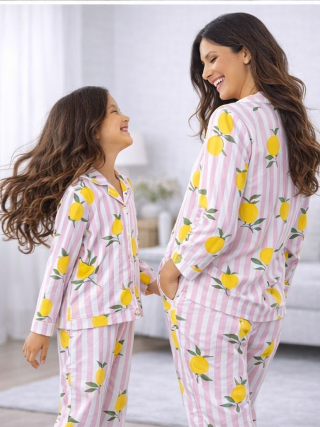 Pink Lemon Bliss Night Suit twinning sets