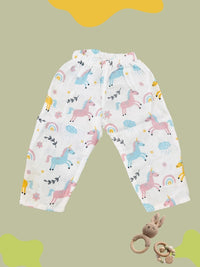 GOTS certified organic Muslin unisex Pajama set for Babies| Unicorn