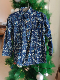 Boys Pure cotton Shirt Indigo Blue