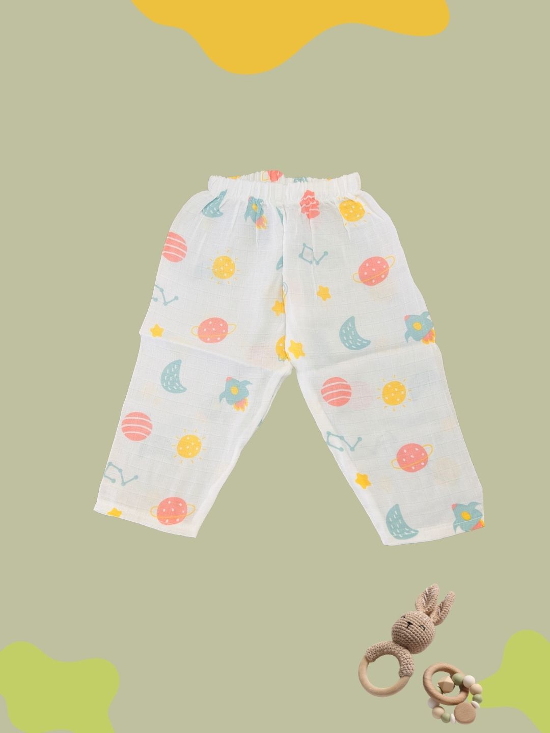 GOTS certified organic Muslin unisex Pajama set for Babies| Planet