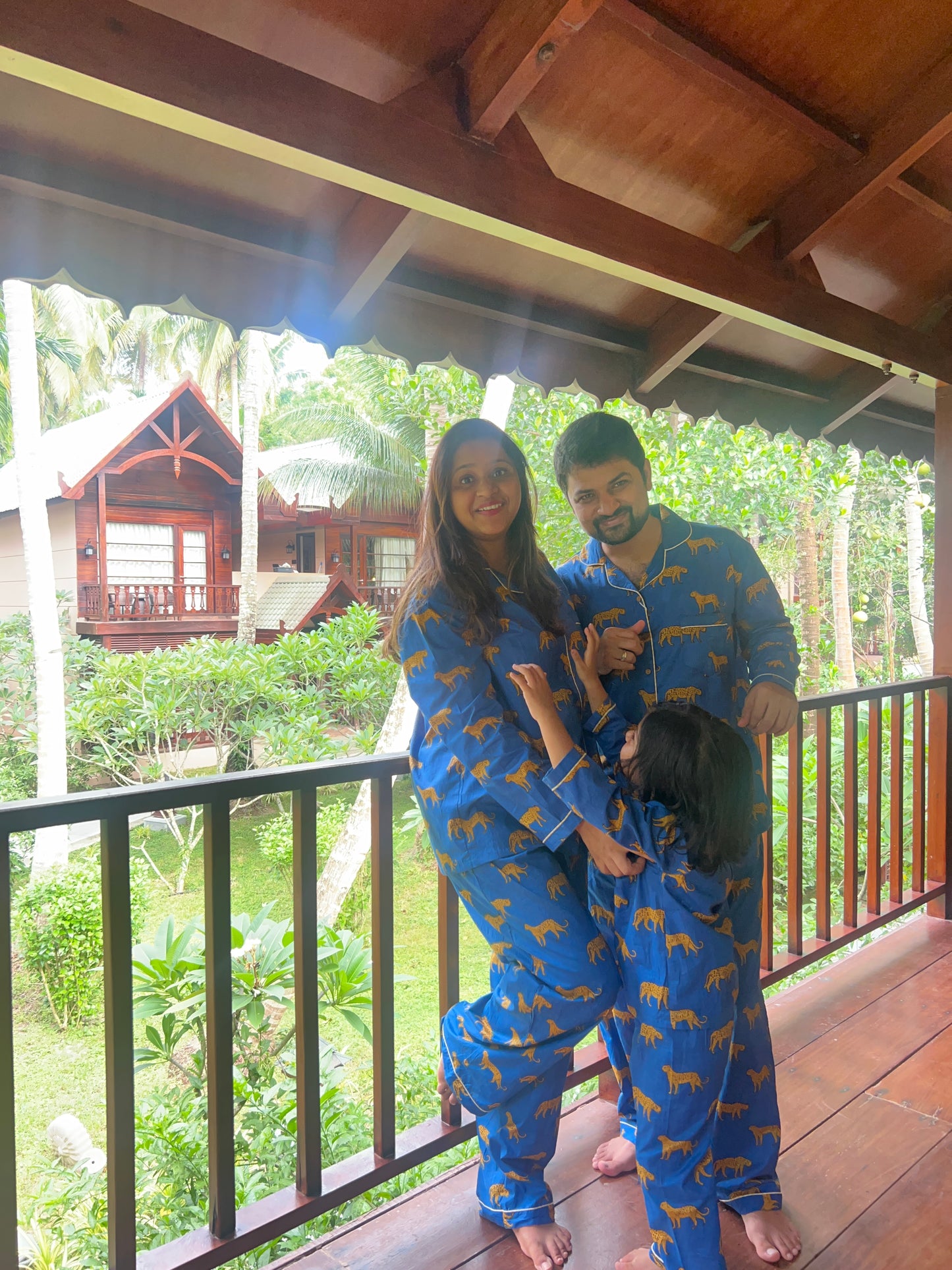 The Blue Panther Pack  twinning Pajama sets-Pure Cotton