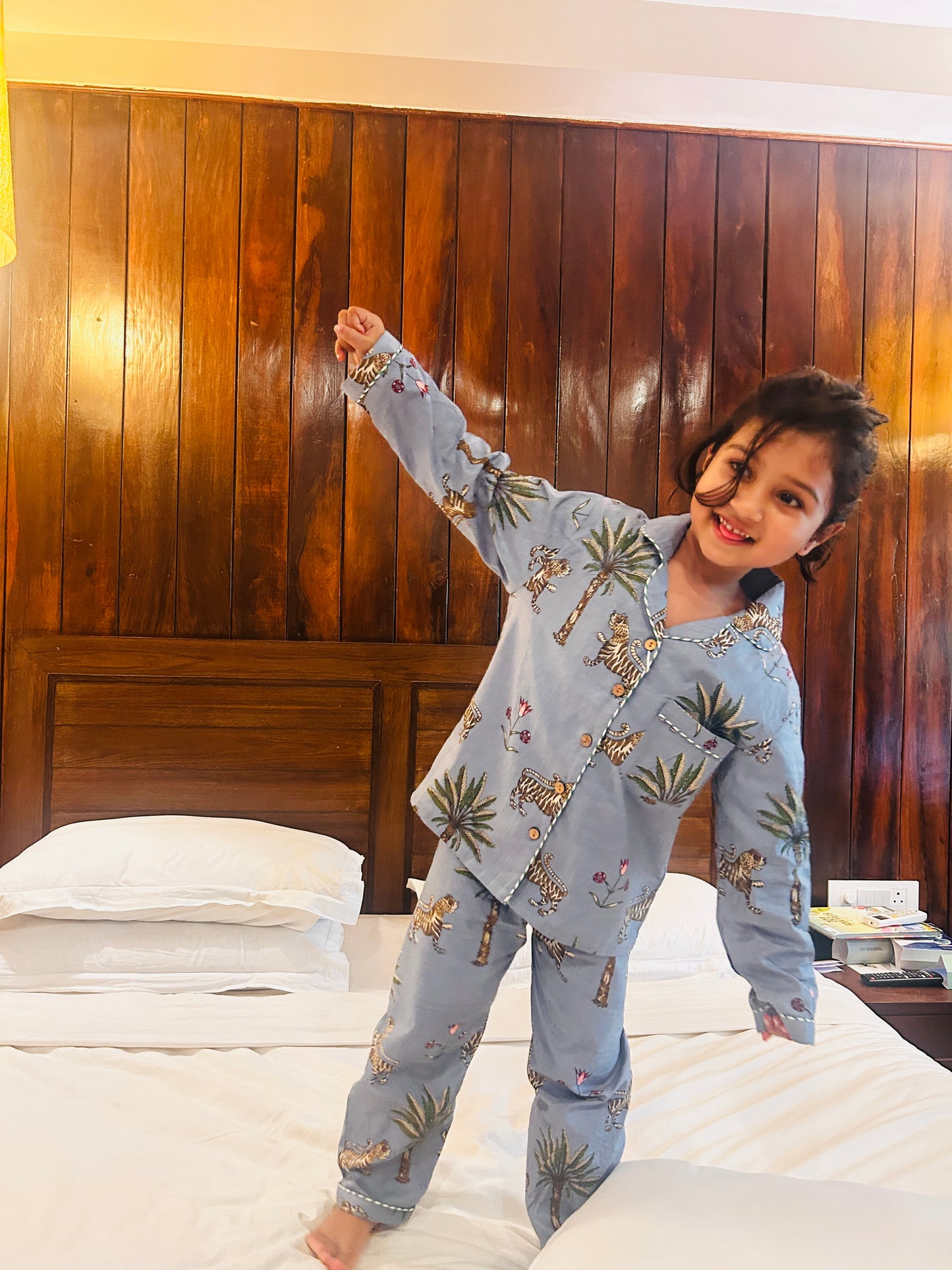 The Grey Jungle Kids pajama set