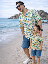 Boys Pure cotton Panther wild Shirt -Half Sleeve