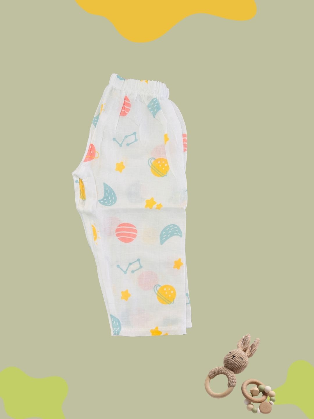 GOTS certified organic Muslin unisex Pajama set for Babies| Planet