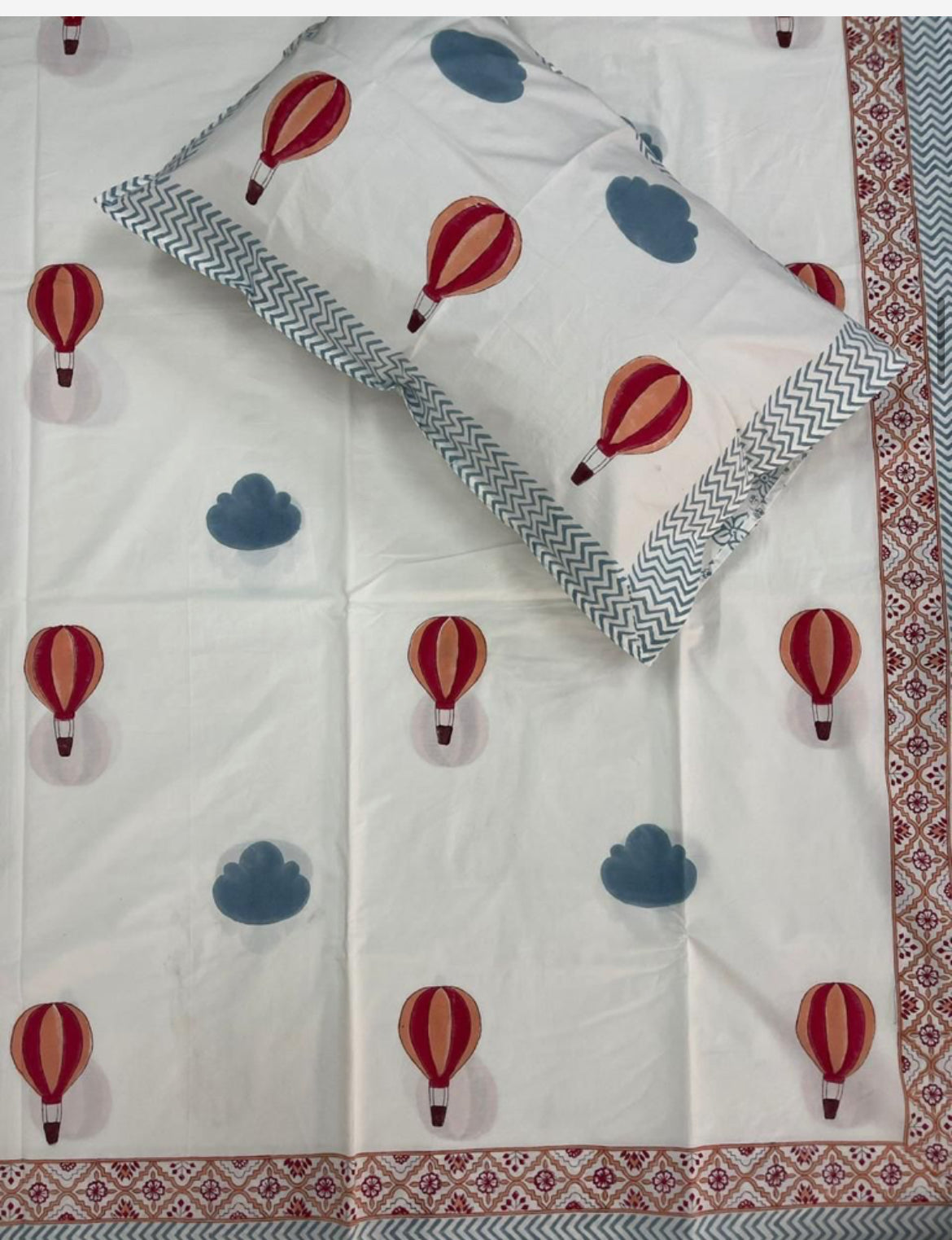 Handblock printed Baby Bedsheet