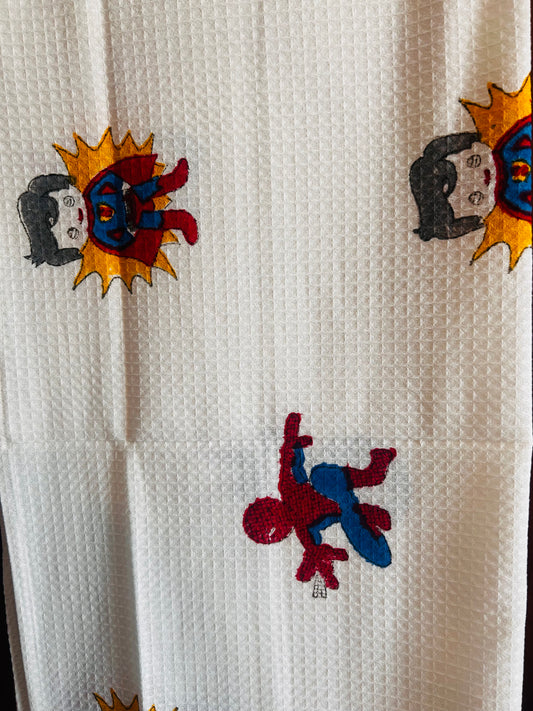 Action Hero Superman: Kids Waffle Towels