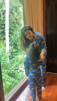 The Blue Panther Pack  twinning Pajama sets-Pure Cotton