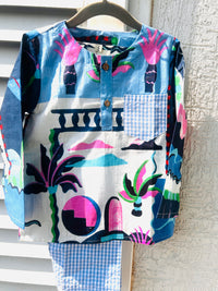The Blue White Ocean kurta pajama