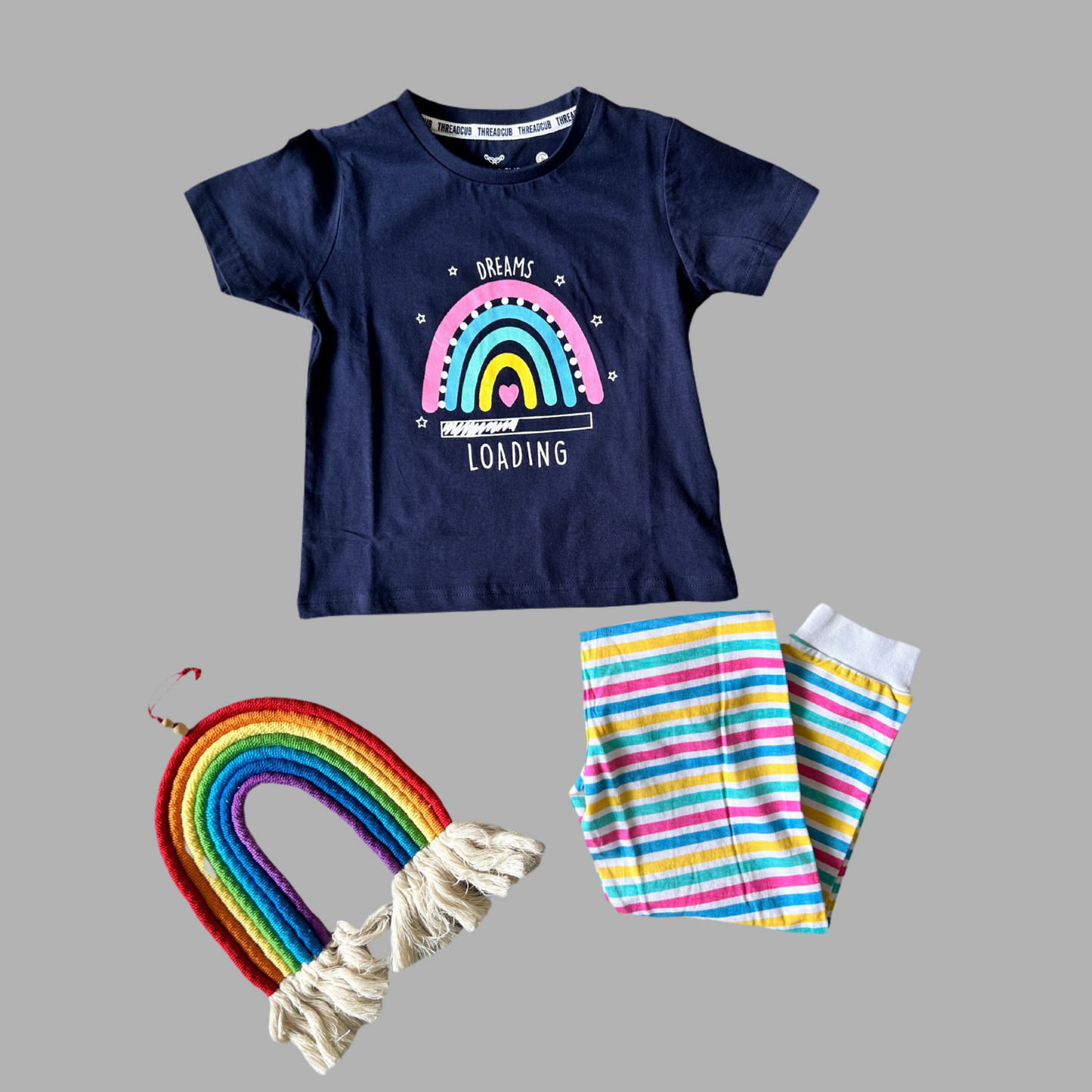 Mini Rainbow Print Kids Loungewear