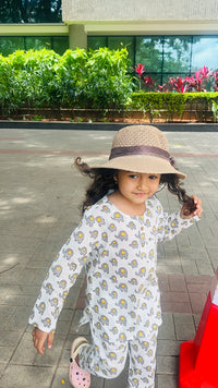 Little Grey White Tusk  Kurta Pajama