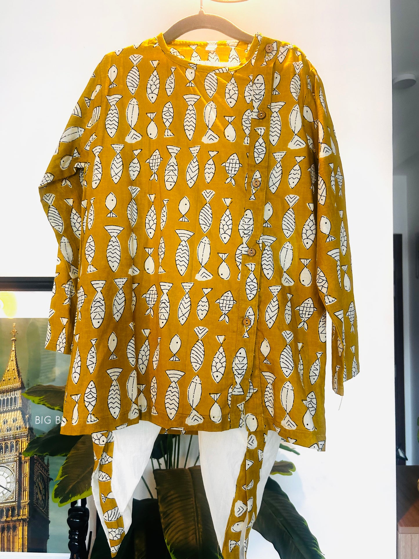 Ethnic Yellow Kurta dhoti