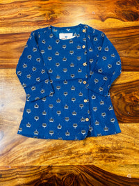 Bagru Handblock Print - Boys Ethnic Blue Kurta dhoti set