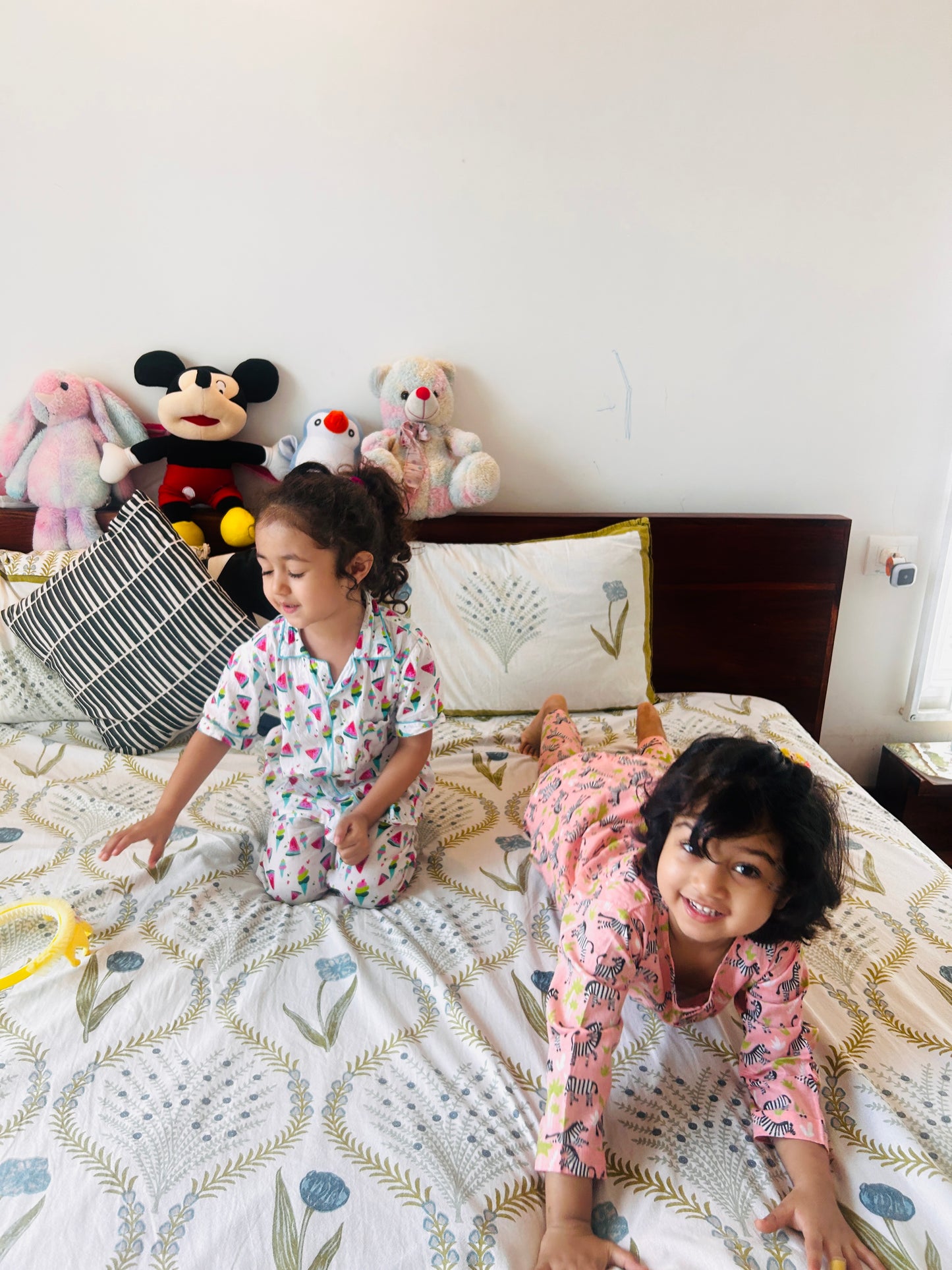 Multicolor Fruit Print Night Suit- Half Sleeve