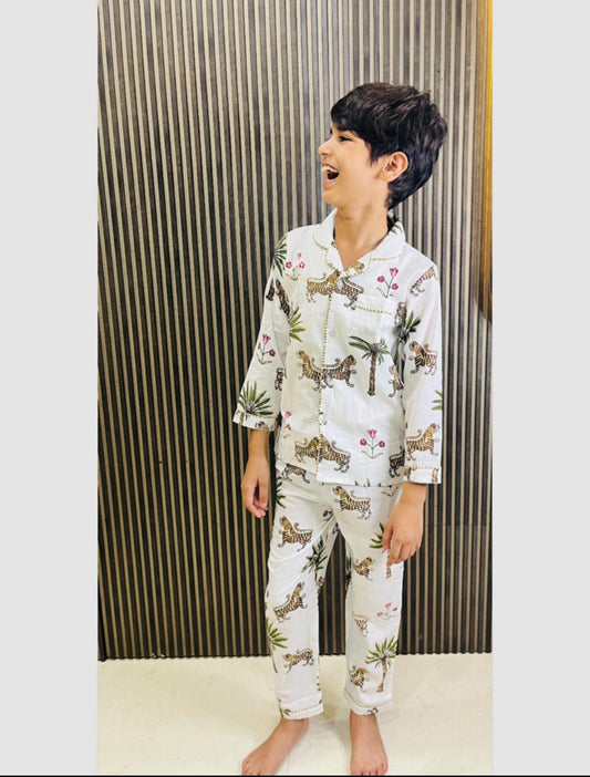 Jungle print night suit