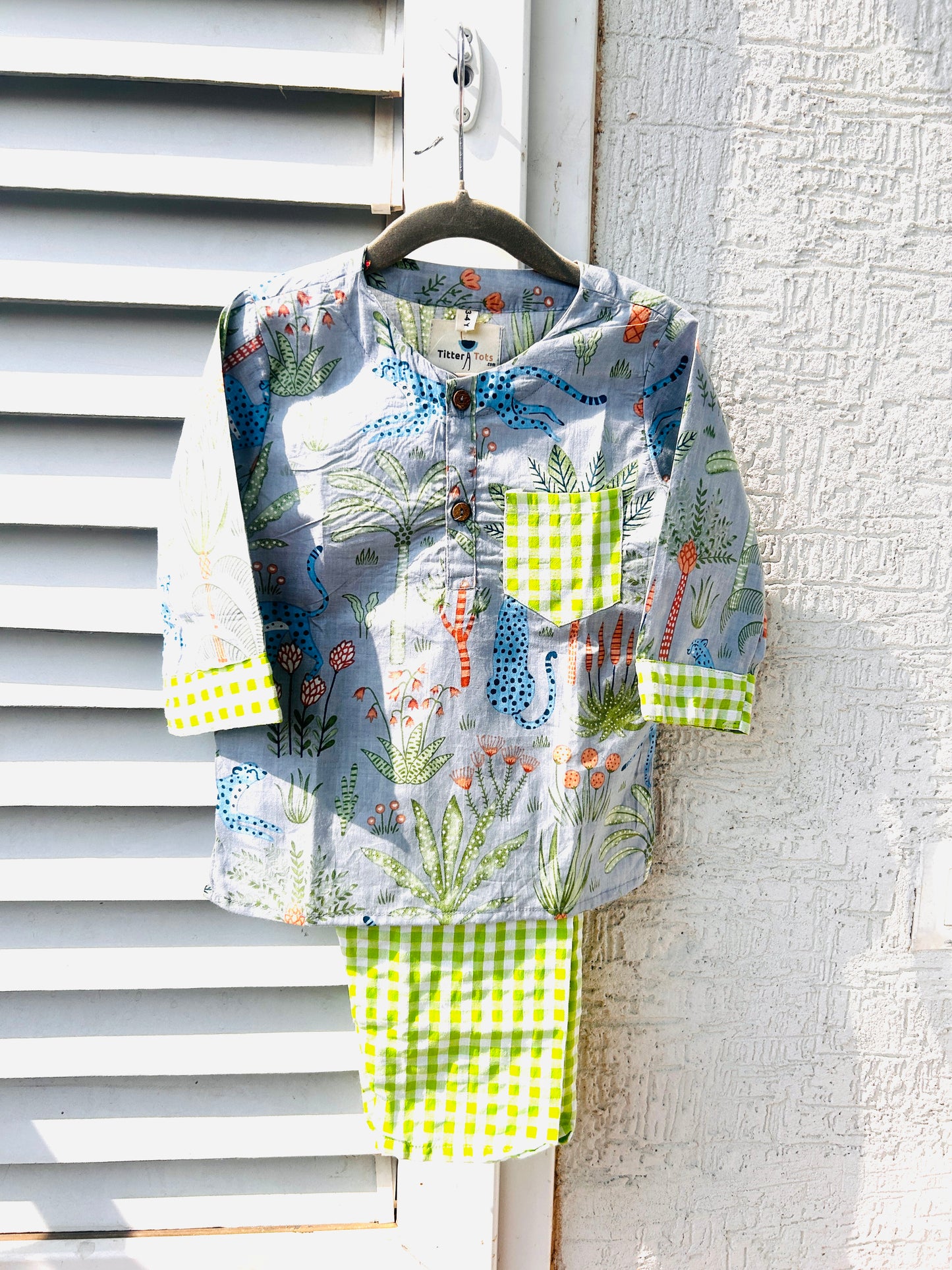 The Green Grey Forest kurta pajama