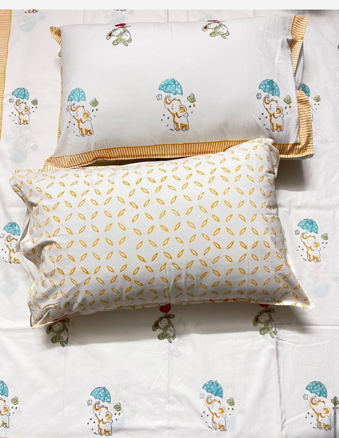 Handblock printed Baby Bedsheet