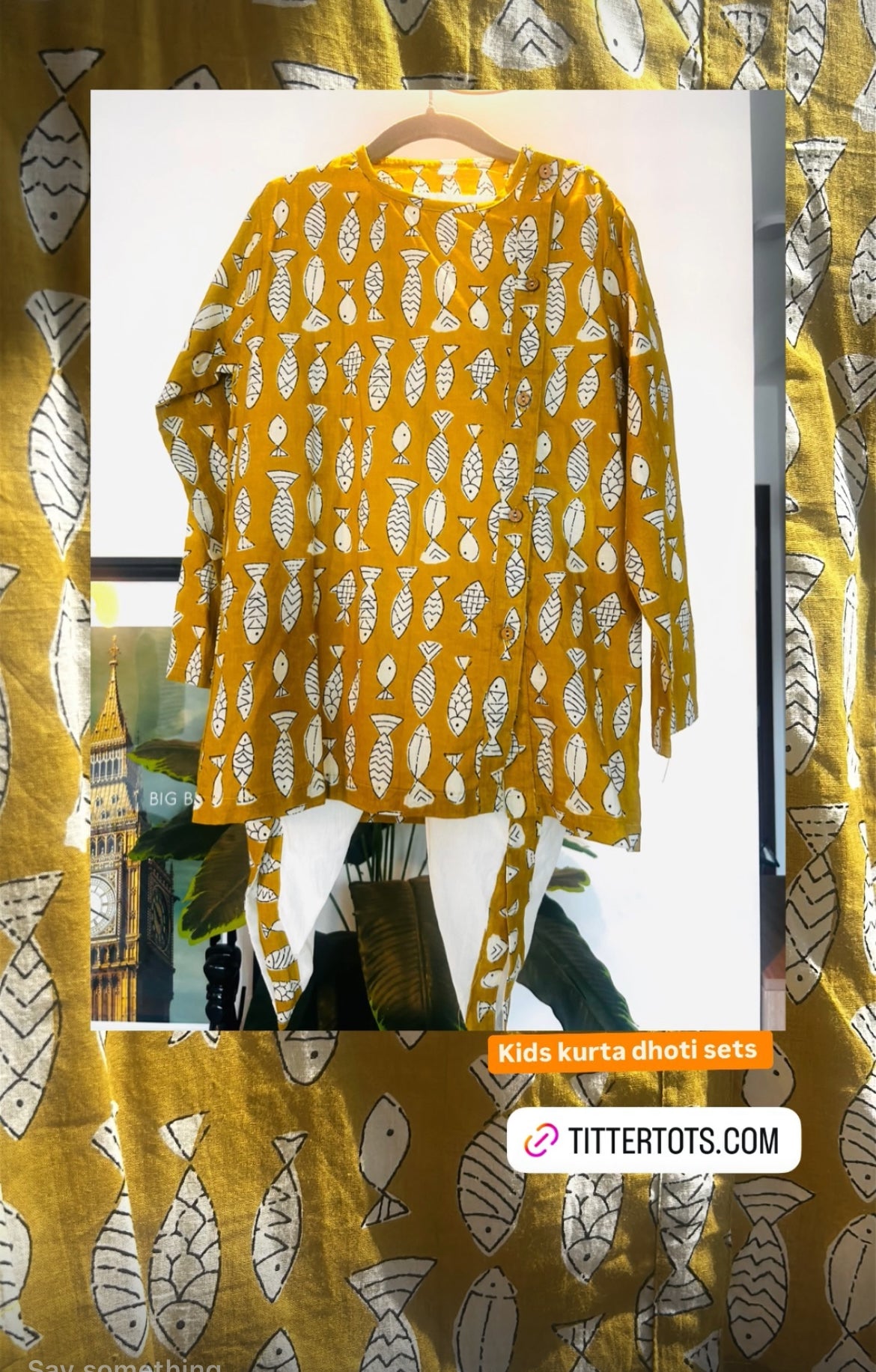 Ethnic Yellow Kurta dhoti