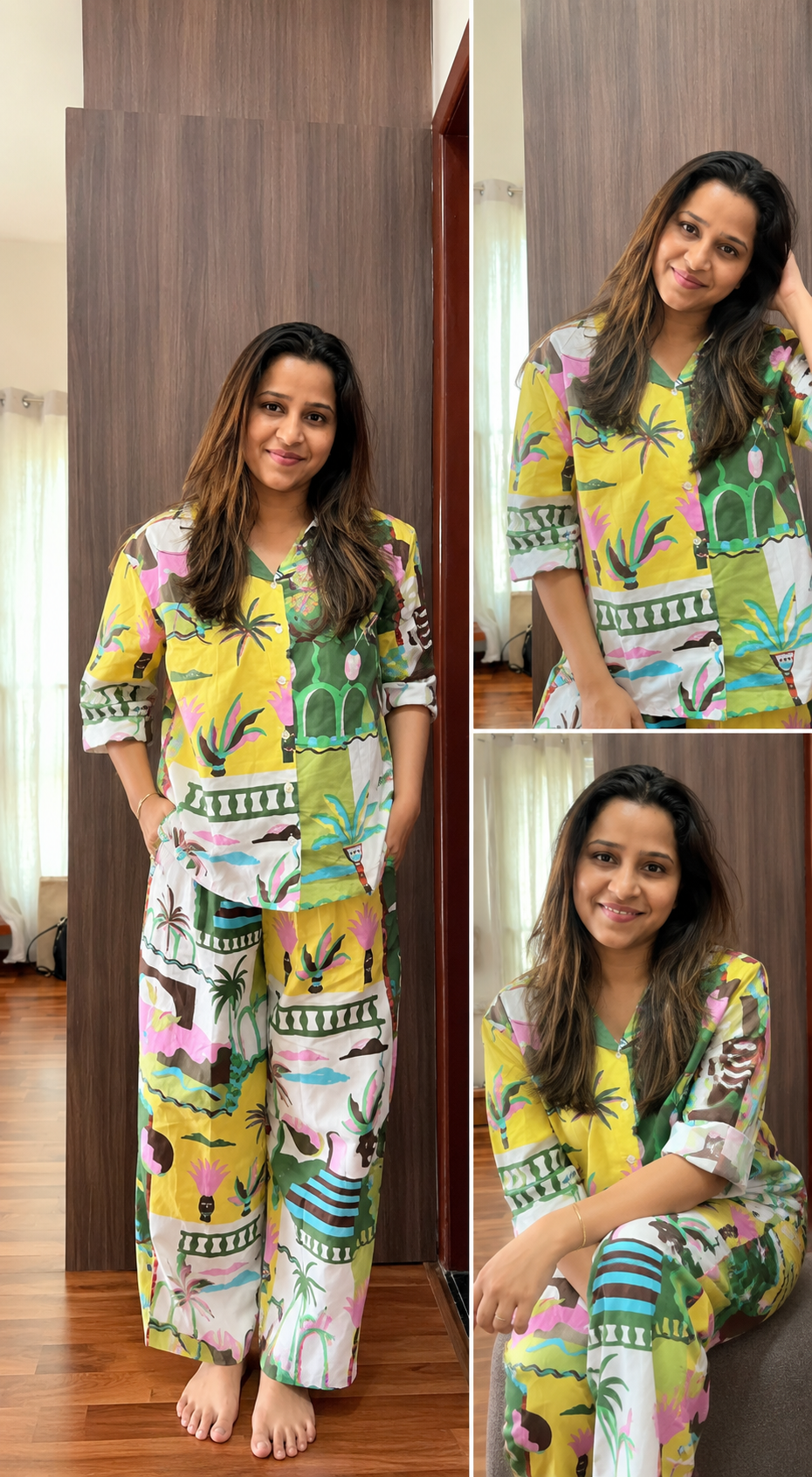 Green Island Slumber Pure Cotton Night Suit