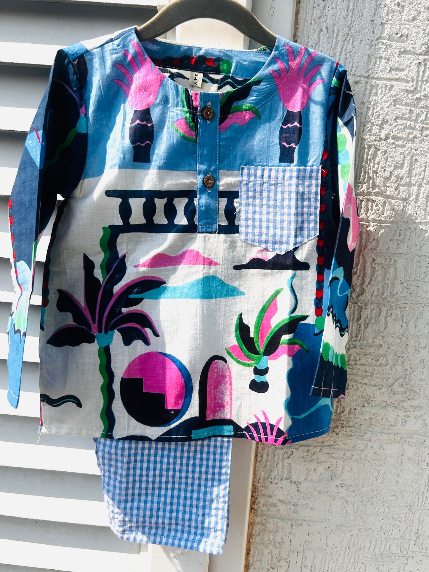 The Blue White Ocean kurta pajama