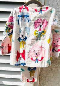 White Paws & Bows Kurta pajama- dog print