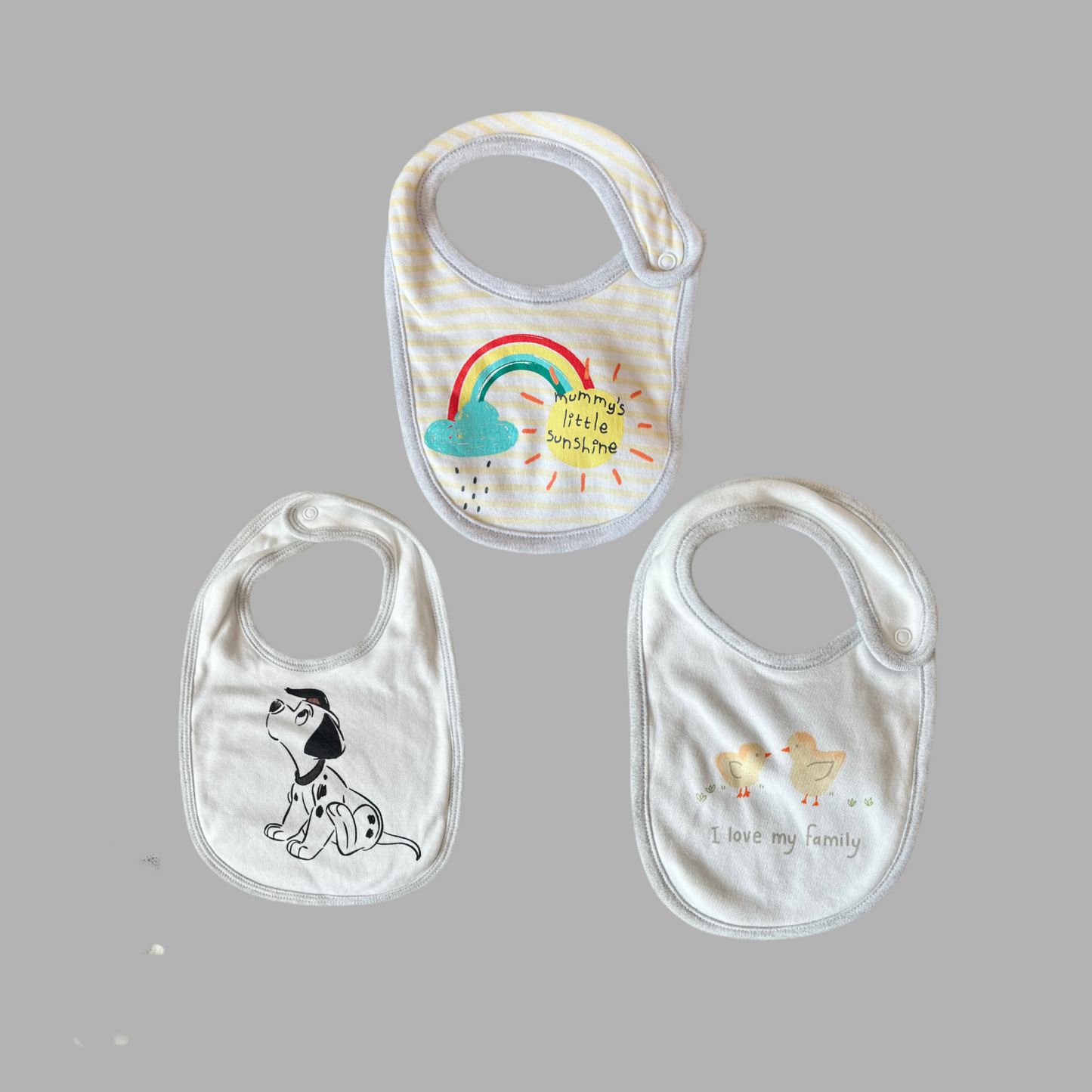 Kids snoopy dog Dribble Bibs pack of 3