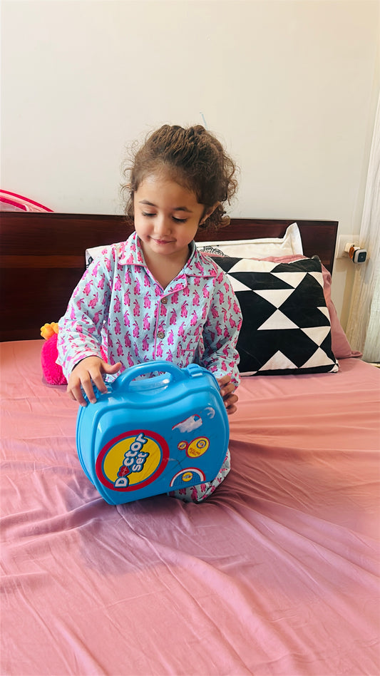 Clever Bunny Pink Night Suit