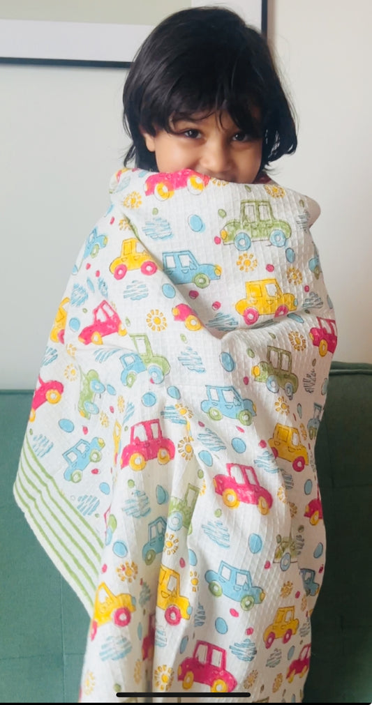 Racing Dreamer: Kids Waffle Towels