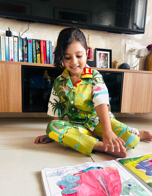 Green Island Slumber kids Pajama Set