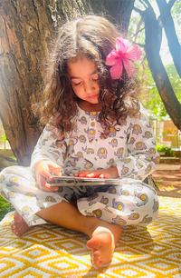 Little Grey White Tusk  Kurta Pajama