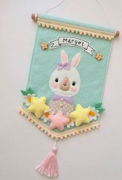 Kids Room Bunny Wall Hanging