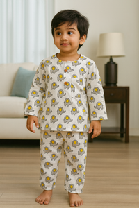 Little Grey White Tusk  Kurta Pajama