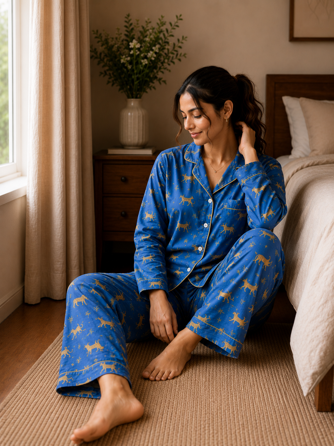 The Blue Panther Women PJ set -Pure Cotton