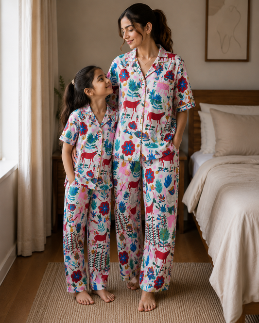White Coastal daughter/son twinning sets-Pure Cotton