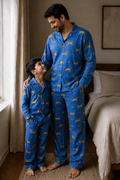 The Blue Panther family Pack  twinning Pajama sets-Pure Cotton