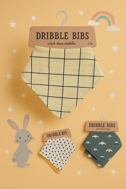 Newborn Graphic print Bibs Multicolor pack of 3