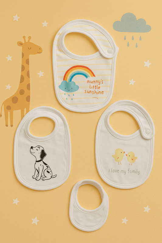 Kids Rainbow Dribble Bibs pack of 3