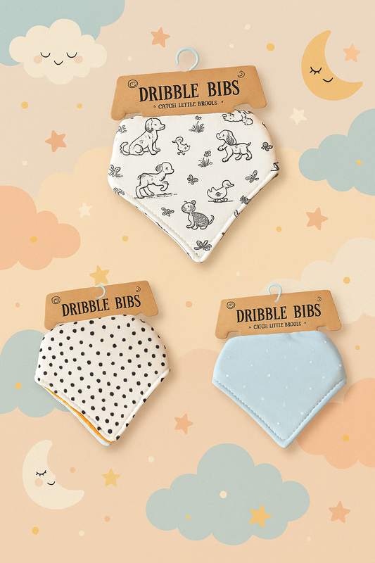 Mischievous dog Newborn Bibs Multicolor pack of 3