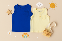 100 % cotton Vest Tee combo pack of 2