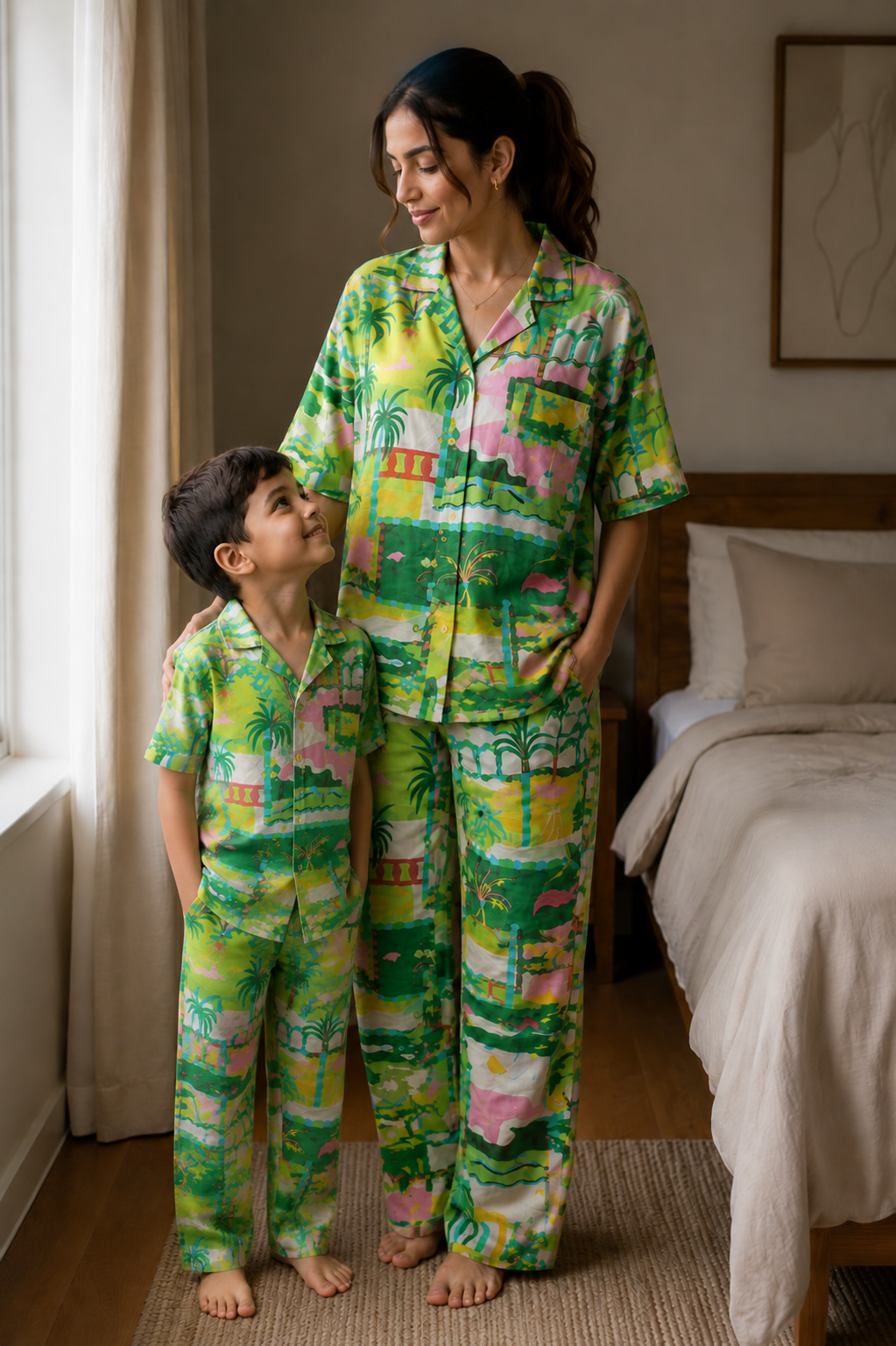 Green Island Slumber daughter/son twinning sets-Pure Cotton Green Island Slumber daughter/son twinning sets-Pure Cotton