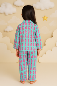 Clever Bunny Pink Night Suit