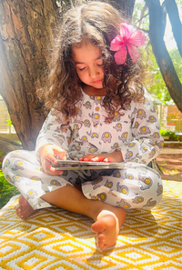 Little Grey White Tusk  Kurta Pajama
