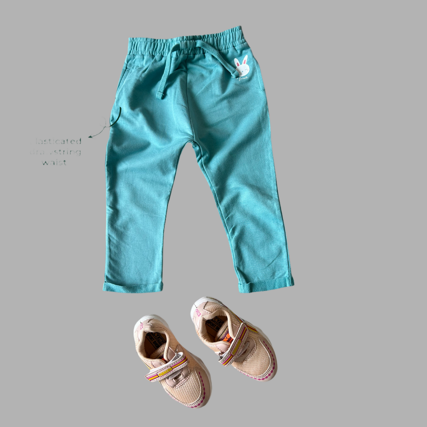 Girls French Terry Sweat Green Pant