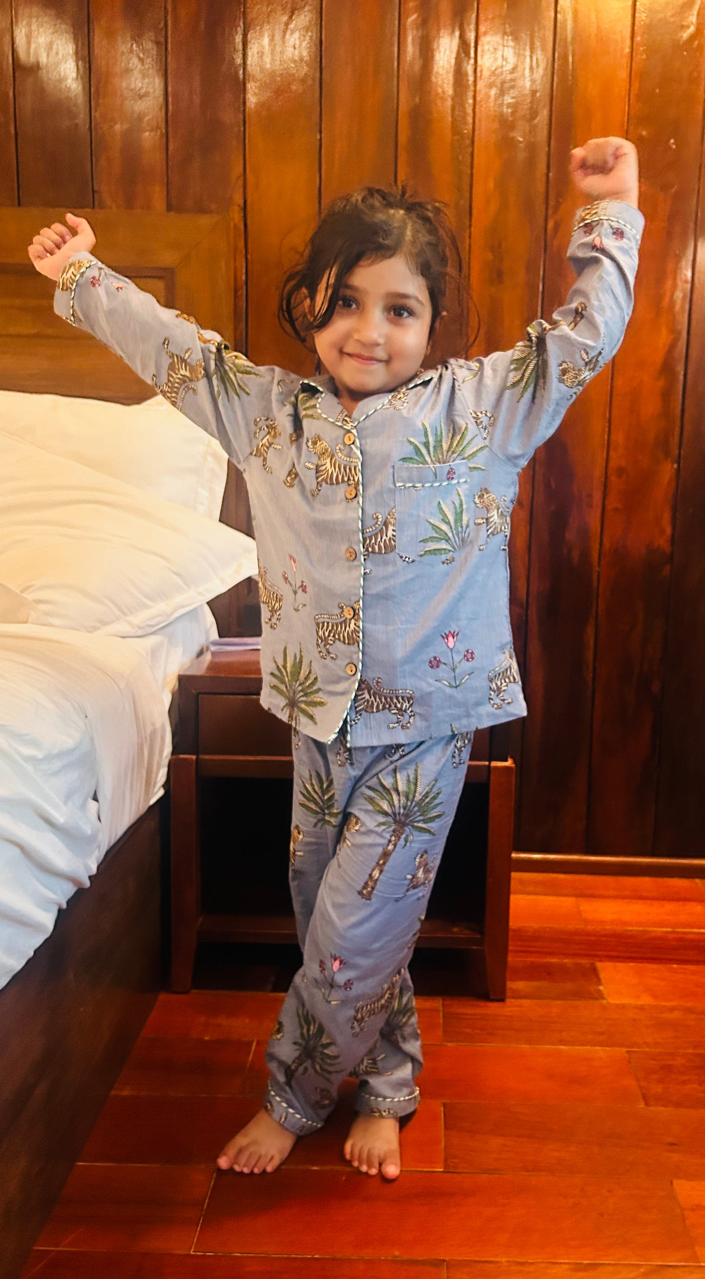 The Grey Jungle Kids pajama set