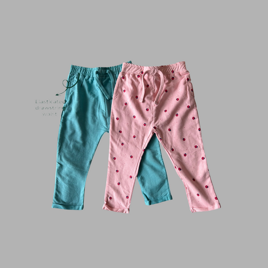 Girls French Terry SweatPants-Pack of 2